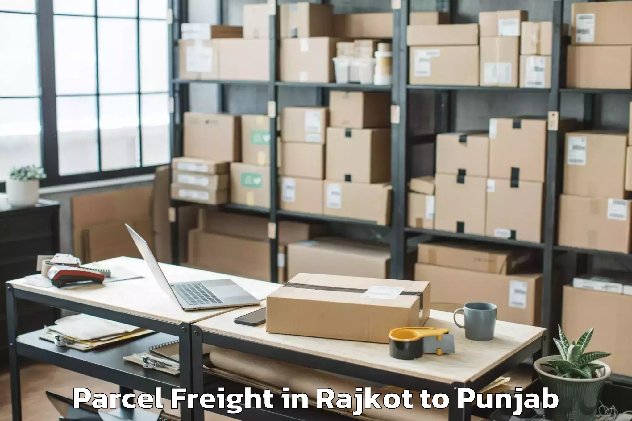 Get Rajkot to Balachor Parcel Freight